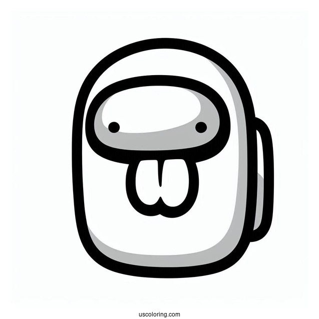 Easy Among Us Imposter With Tongue Out