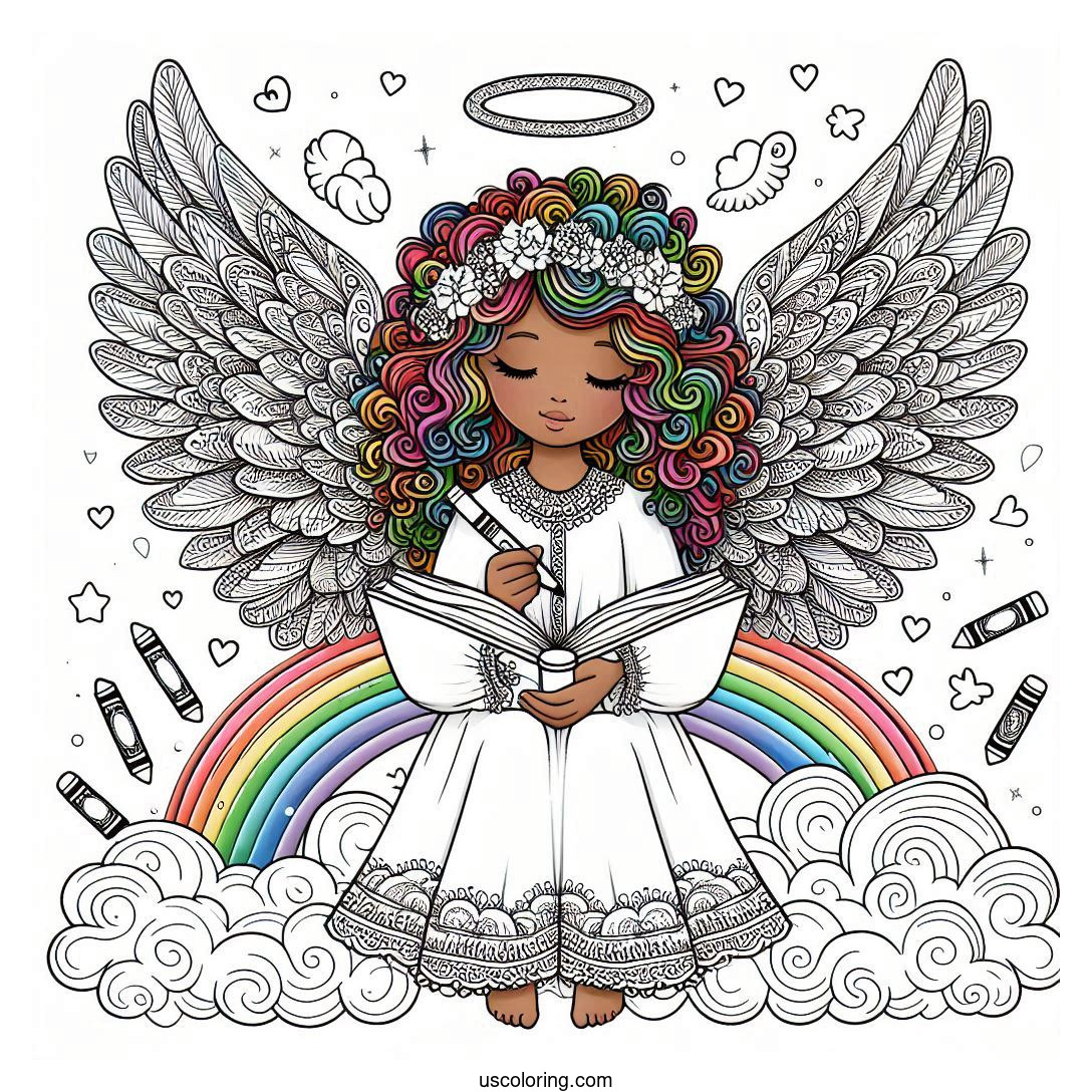 Angel Coloring Pages Featured Image