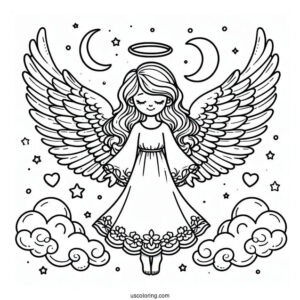 Angel Wings Coloring Sheet