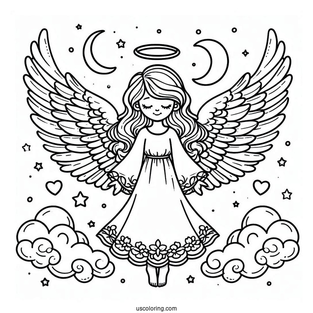 Angel Wings Coloring Sheet