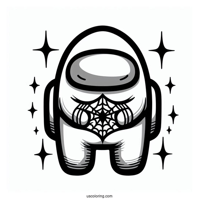 Among Us Spider-Man Using Web