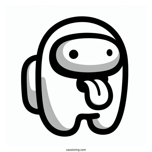 Easy Among Us Imposter With Tongue Out