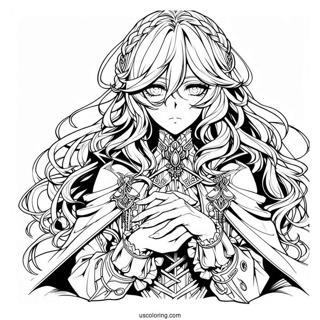 Coloring Sheet Of Castlevania Anime