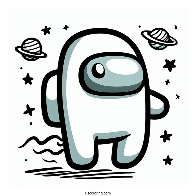 Among Us Adventure Time Coloring In