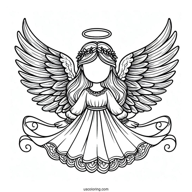 Angel Wings Coloring Sheet