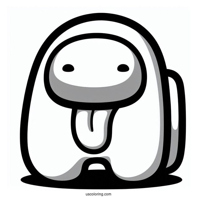 Easy Among Us Imposter With Tongue Out