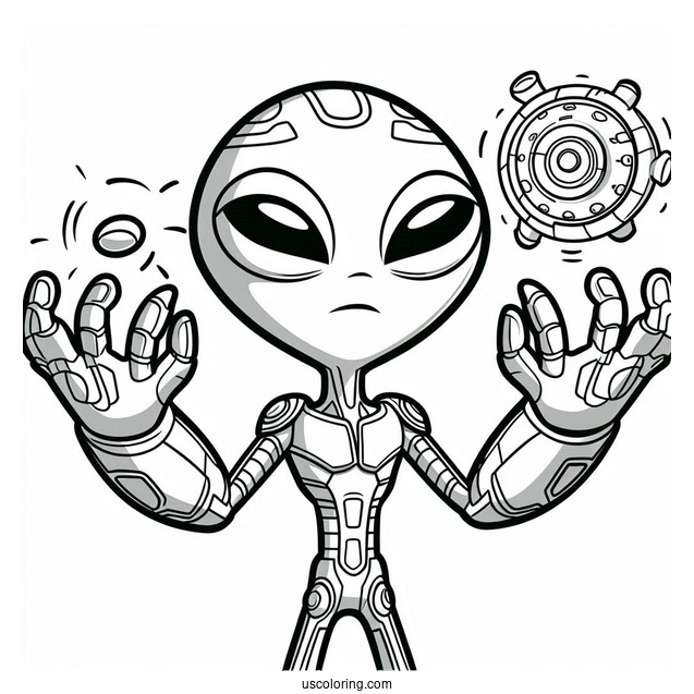 Upgrade The Alien From Ben 10 Coloring Sheet