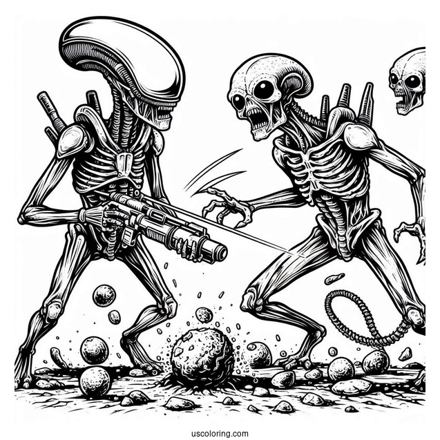 Mars Attacks Alien Coloring Sheet