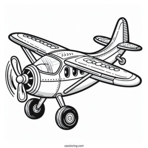 Easy Coloring Page Of A Plane