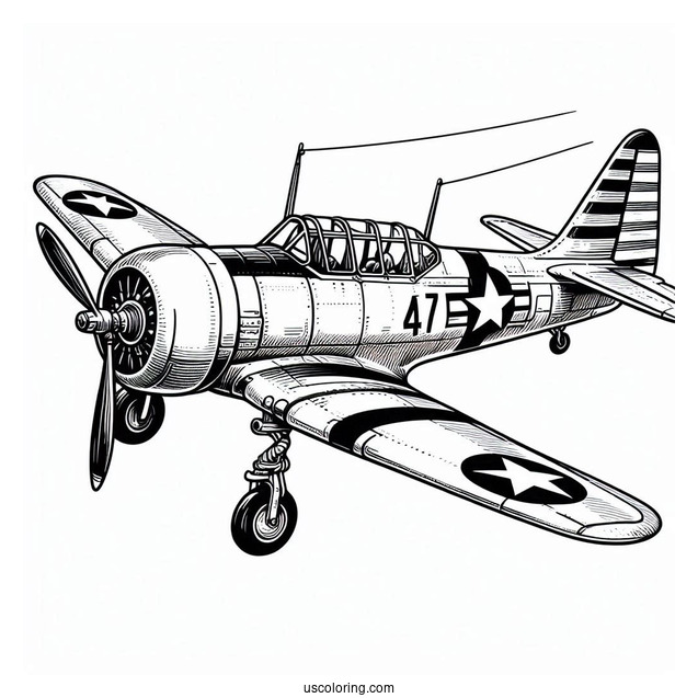 VS-41 WW2 Plane Coloring Page