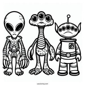 Toy Story Aliens Coloring Page
