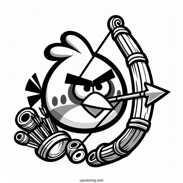 Angry Birds Slingshot Coloring Sheet