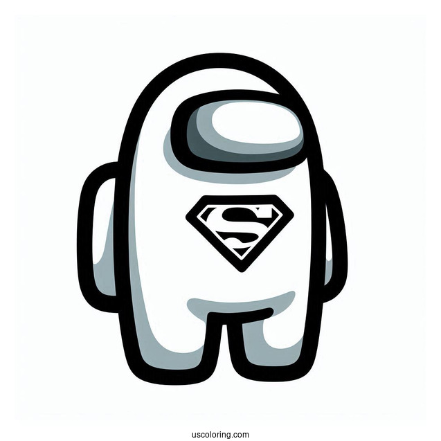 Among Us Superman Skin Coloring In