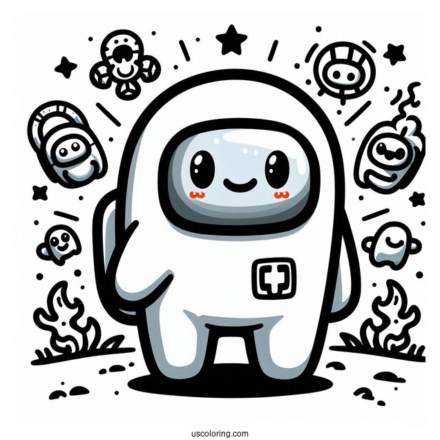 Kawaii Halloween Crewmate for Kids