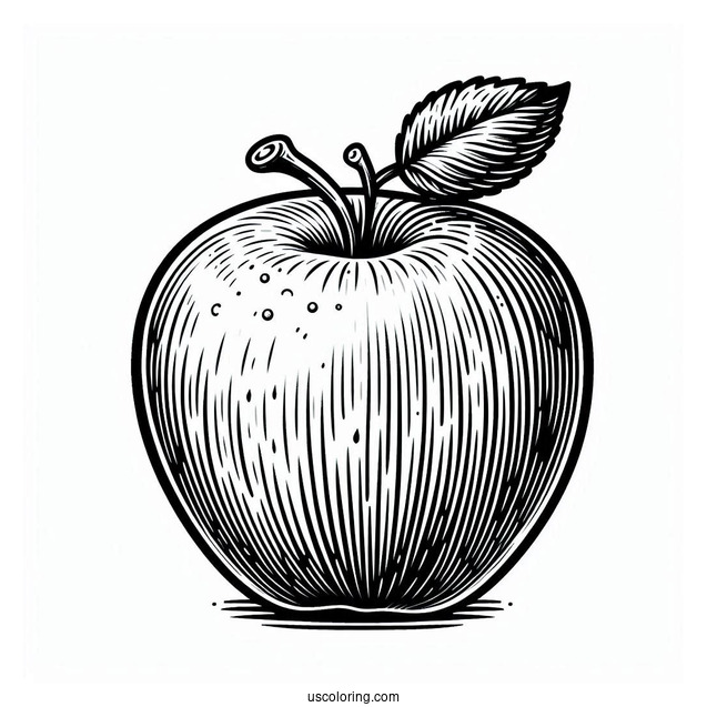Delicious Honey Crisp Apple Coloring Page