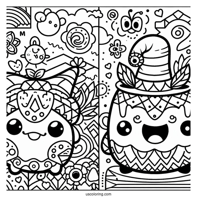 Imposter Coloring Sheet With Knife and Gore