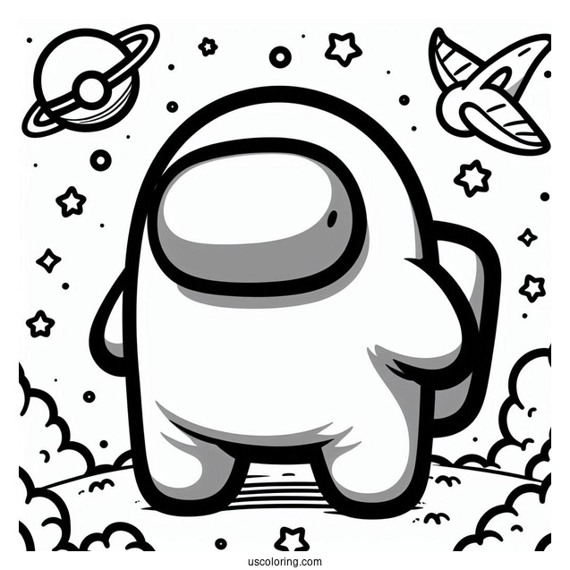 Coloring Sheet of Charizard Among Us