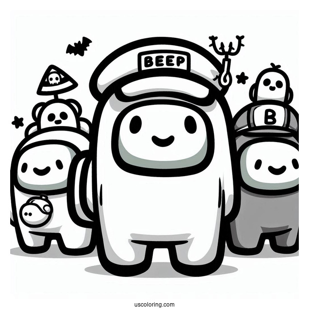 Kawaii Halloween Crewmate for Kids