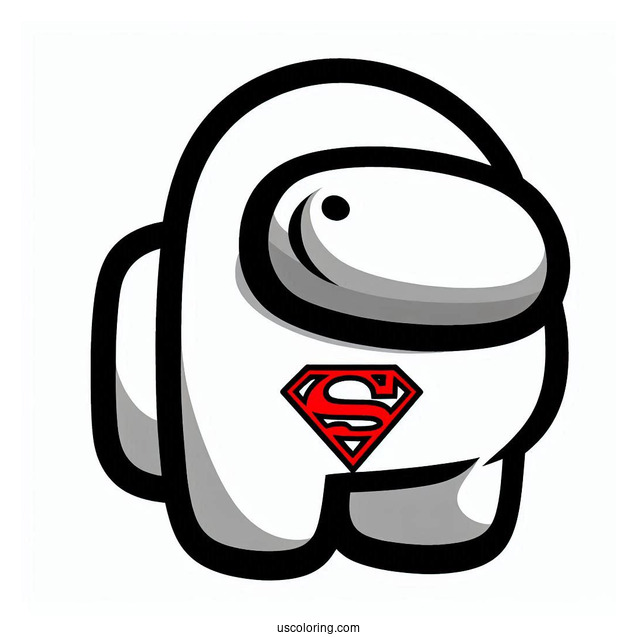 Among Us Superman Skin Coloring In