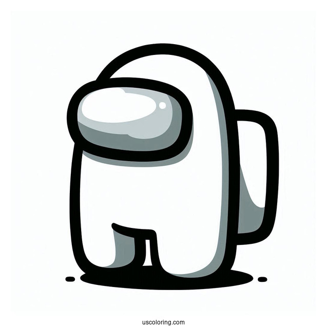 Coloring Page of Among Us Imposter With Hat