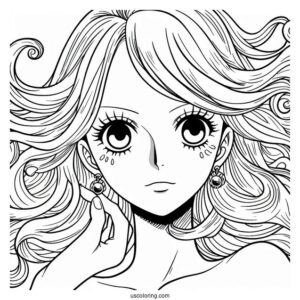 Coloring Page Of One Piece Anime