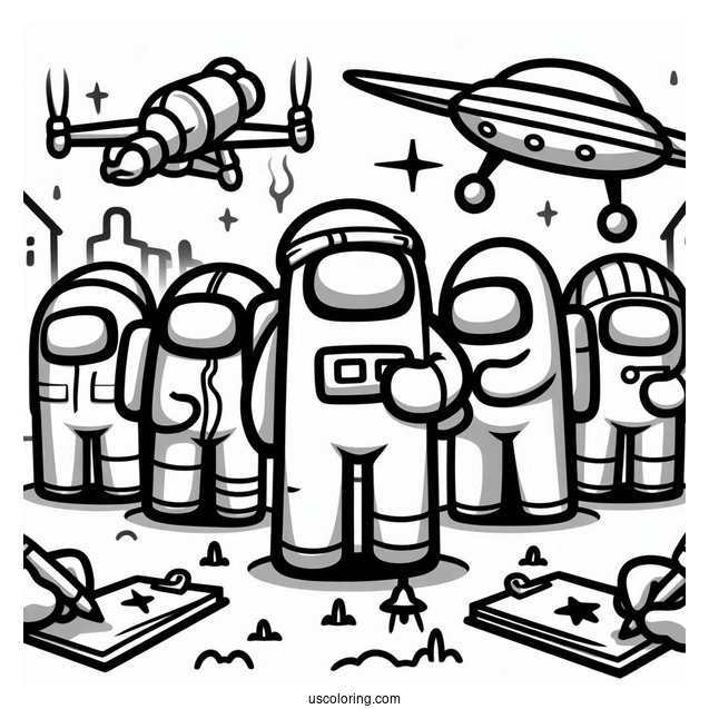 Crewmates Suspecting One Another To Color