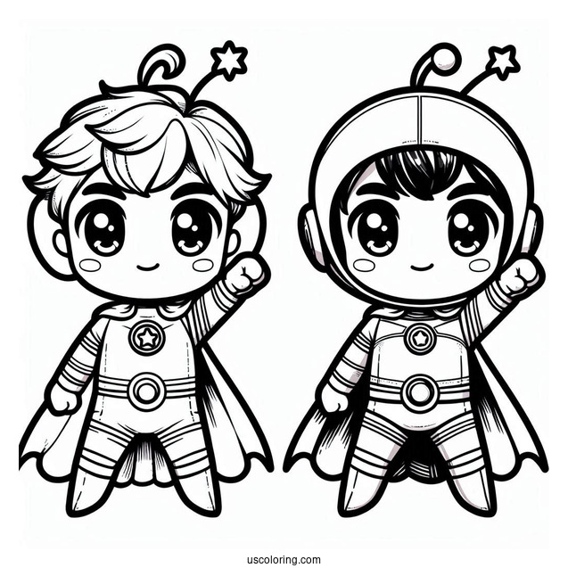 Kawaii Astro Boy Coloring Sheet For Preschoolers