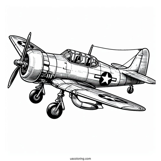 VS-41 WW2 Plane Coloring Page
