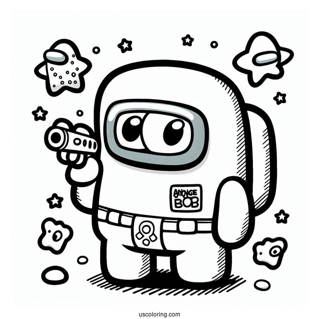 SpongeBob Among Us to Color