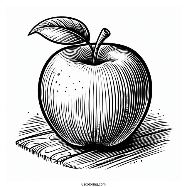 Delicious Honey Crisp Apple Coloring Page