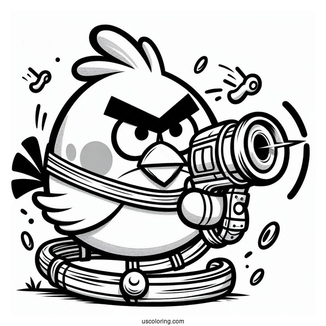 Angry Birds Slingshot Coloring Sheet