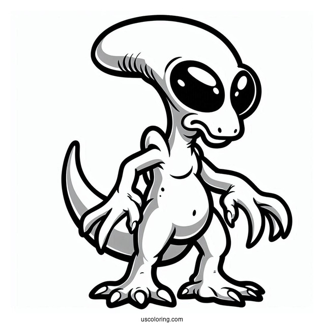 Kodos Alien From The Simpsons Coloring Sheet