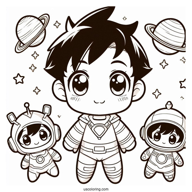 Kawaii Astro Boy Coloring Sheet For Preschoolers