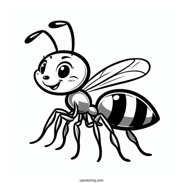 Ant Coloring Page Flik Outline For Kids