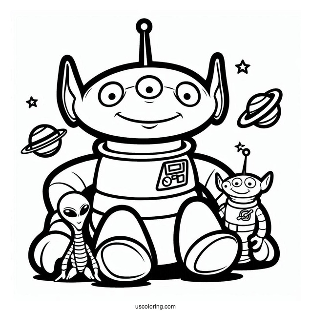 Toy Story Aliens Coloring Page