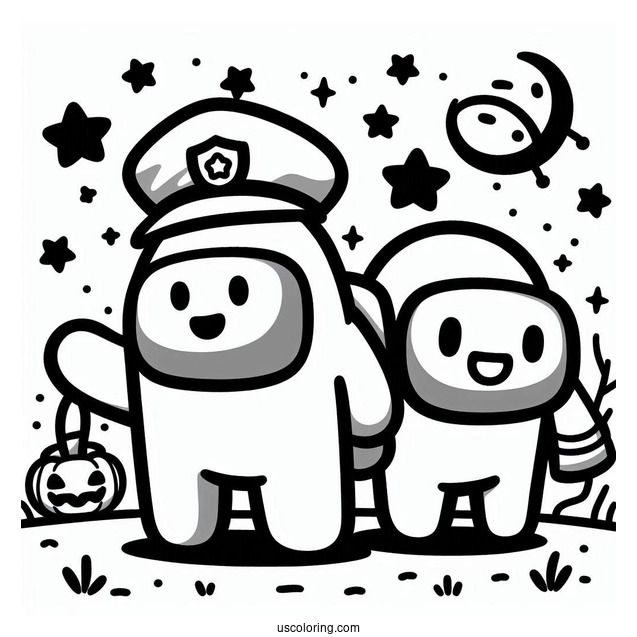 Kawaii Halloween Crewmate for Kids