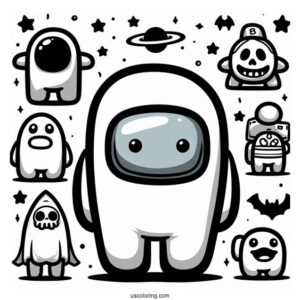 Kawaii Halloween Crewmate for Kids