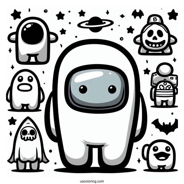 Kawaii Halloween Crewmate for Kids