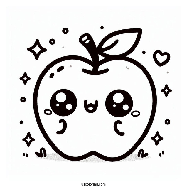 Cute Kawaii Coloring Page For Kids