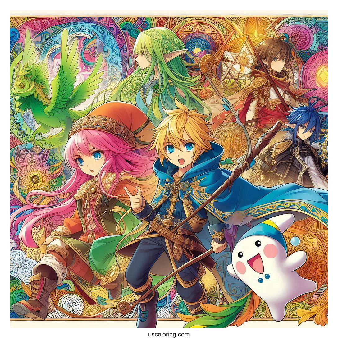 anime coloring pages featured image