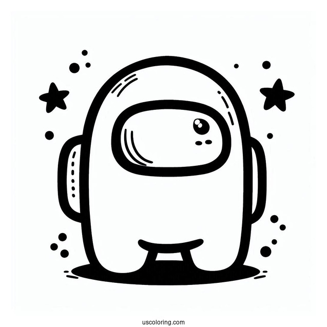 Among Us Outline for Preschoolers