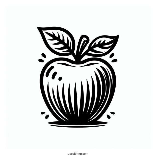 Simple Apple Stencil