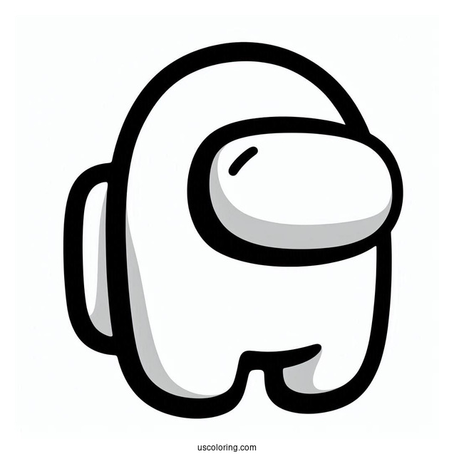 Coloring Page of Among Us Imposter With Hat