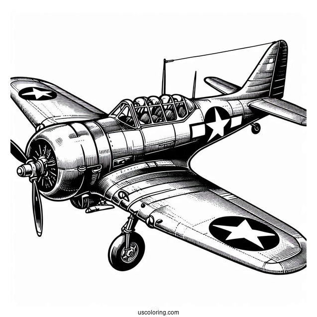 VS-41 WW2 Plane Coloring Page