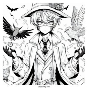 Coloring Sheet Of Dr. Gray-Man Hallow Anime