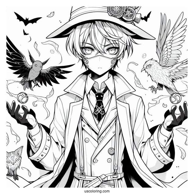Coloring Sheet Of Dr. Gray-Man Hallow Anime