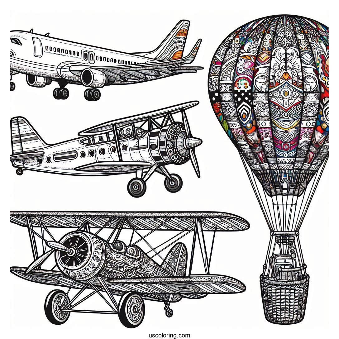 Airplane Coloring Pages (Free PDF Printables)