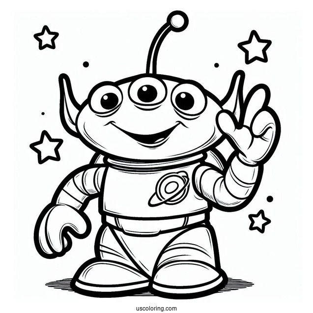 Toy Story Aliens Coloring Page