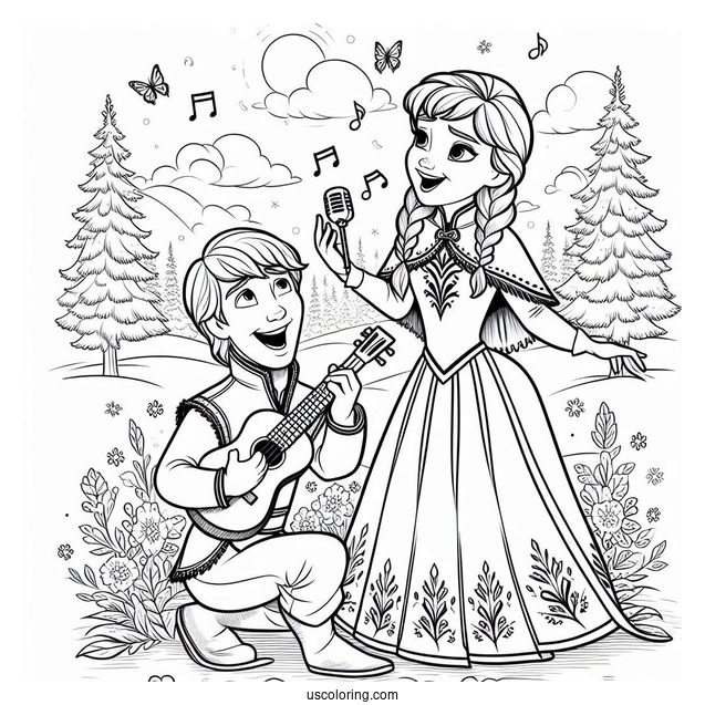 Kristoff Singing To Anna