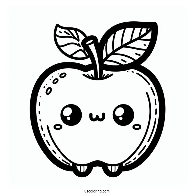 Cute Kawaii Coloring Page For Kids